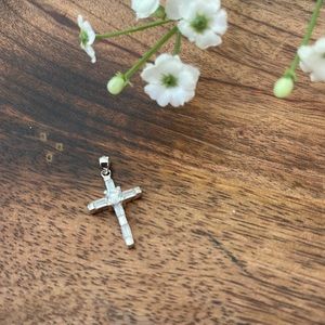 Sterling Silver CZ Cross Pendant
